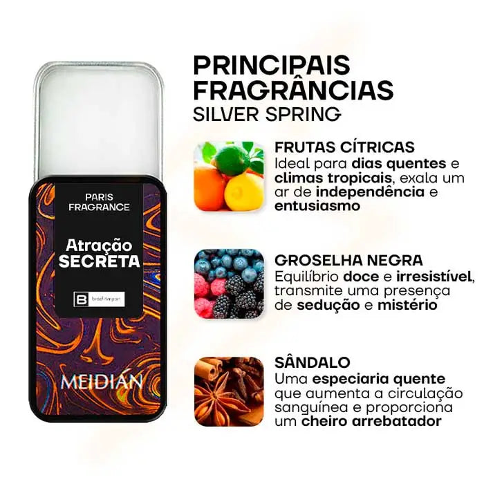 Kit com 3 Perfumes Afrodisíacos - Atração Secreta