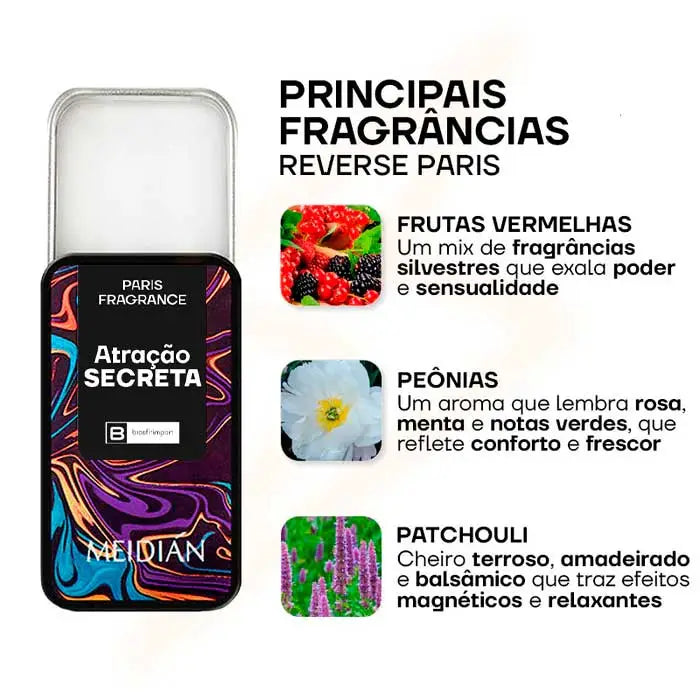 Kit com 3 Perfumes Afrodisíacos - Atração Secreta