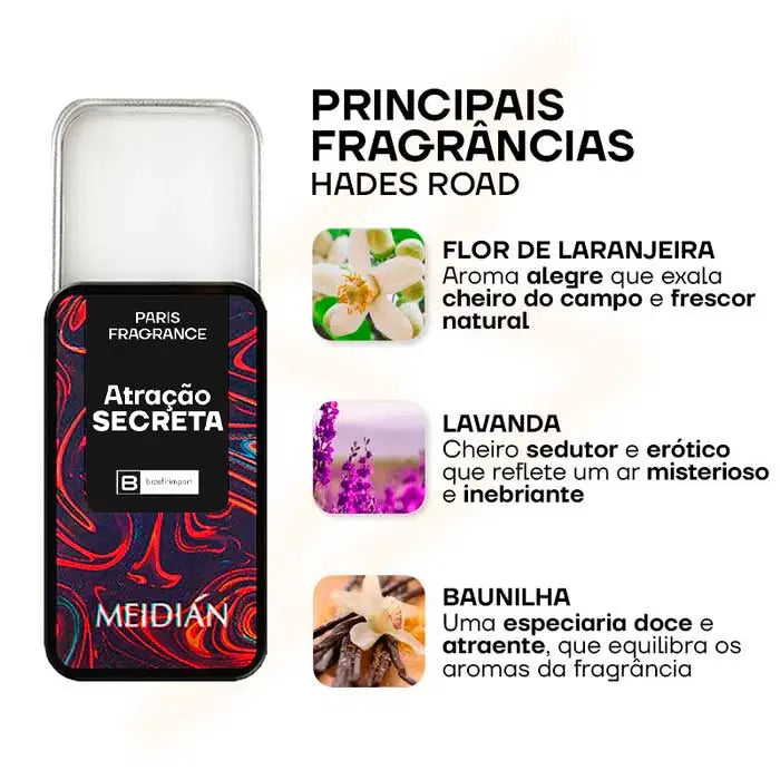 Kit com 3 Perfumes Afrodisíacos - Atração Secreta