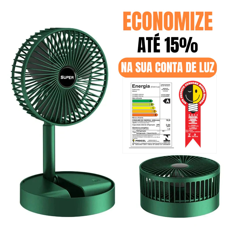 Ventilador Portátil Silencioso Inteligente - Super Air™