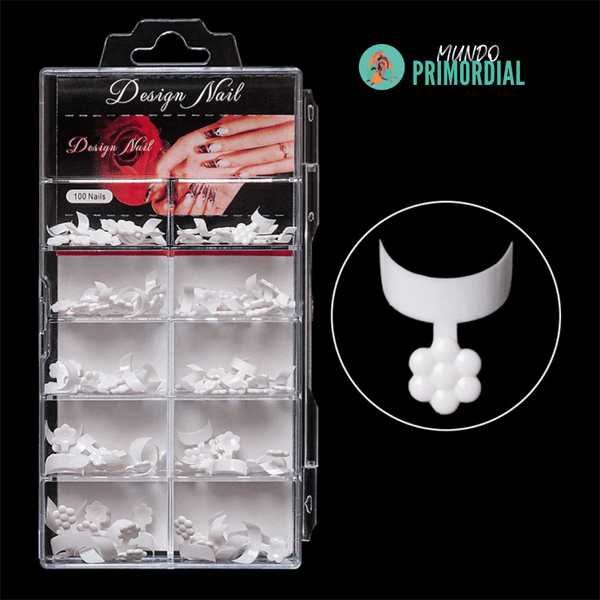 TIP NAILS - KIT PONTAS DE UNHA FRANCESINHAS 100 PEÇAS