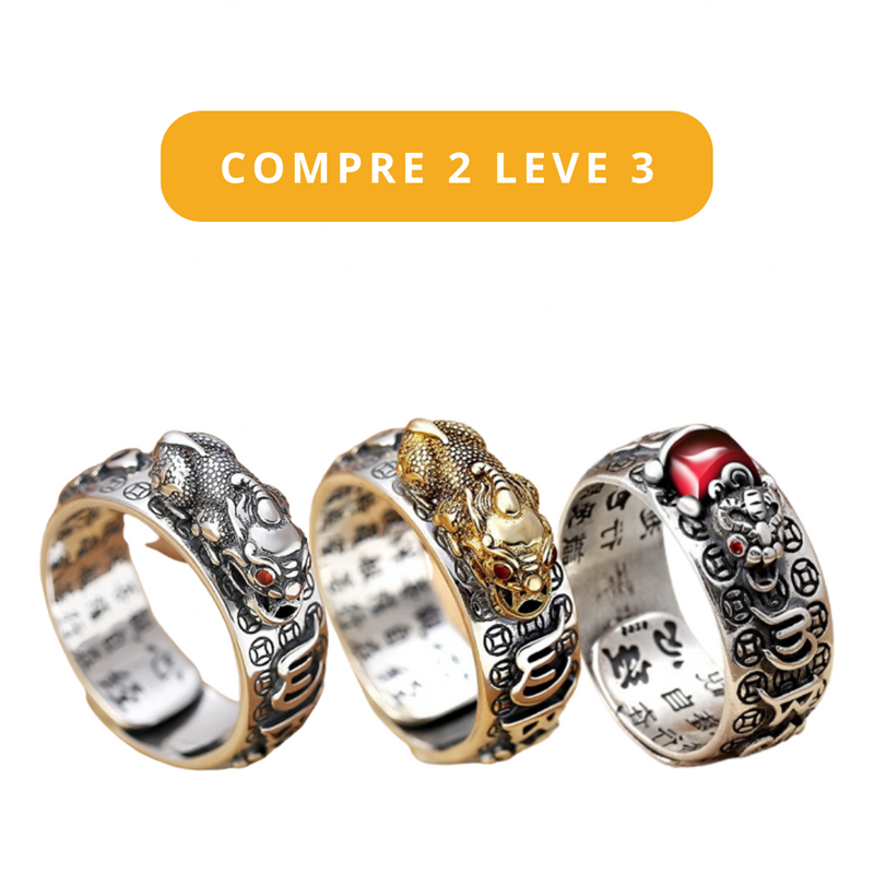 [PROMOÇÃO BLACKFRIDAY] Anel da Prosperidade Feng Shui - Compre 1 Leve 2