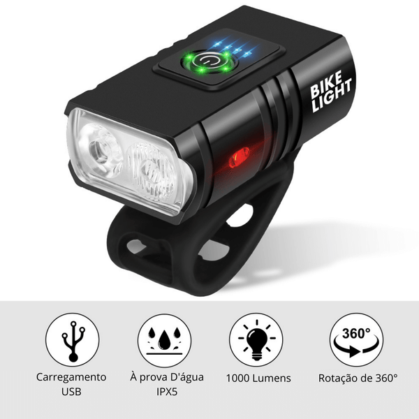 T6 BIKE LIGHT - Farol de LED para Bicicleta