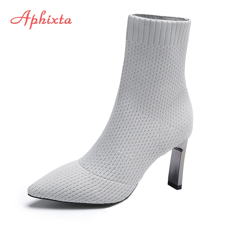 Aphixta - Bota Feminina Salto 9CM